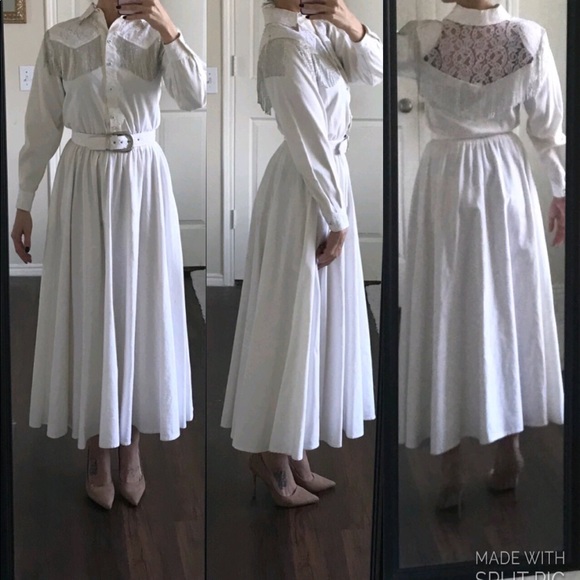 white lace cowgirl dress